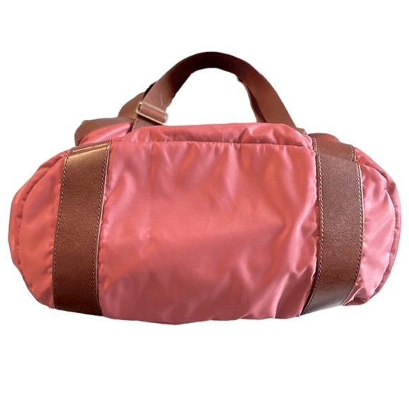 STRENESSE Blue Oversized Tote in Rose Pink Nylon with Brien Vegan Leather Trim - Picture 10 of 13